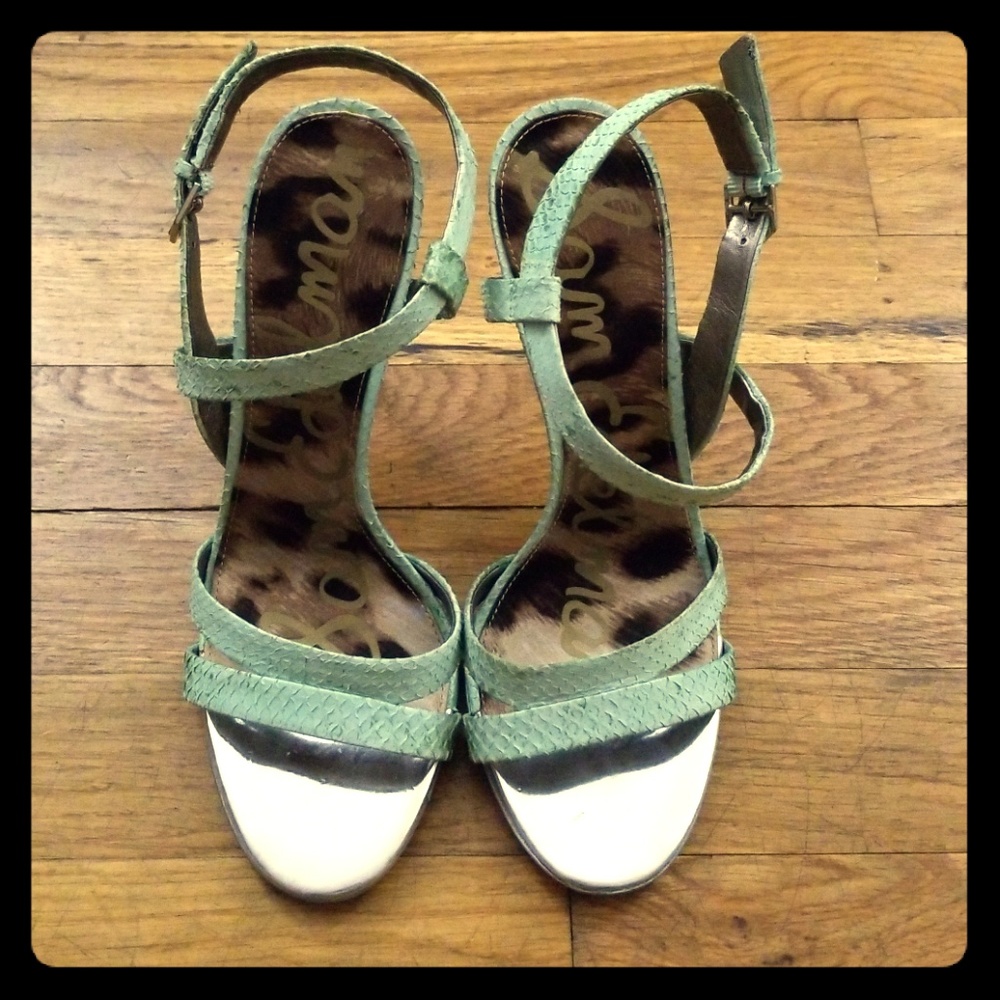 Sam Edelman mint green high heel sandal